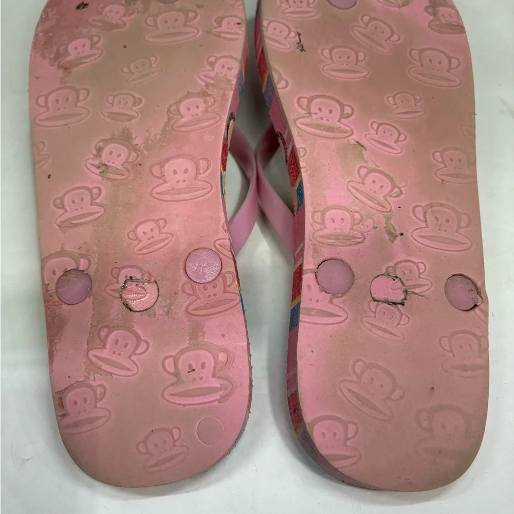Paul Frank Vintage Flip Flops Women’s 7.5 Pink with Paul Frank Charm Accent - Picture 8 of 8